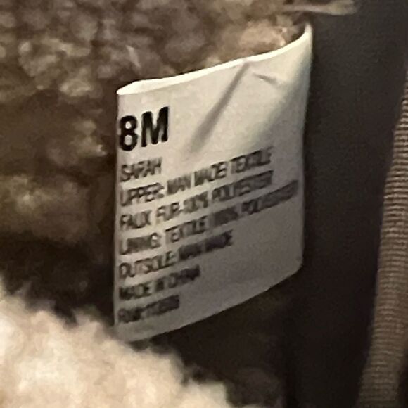 Khombu Sarah Taupe Fleece Lined SIde Zip Up Memory Foam Boots Size 8 NWOB - Picture 9 of 9